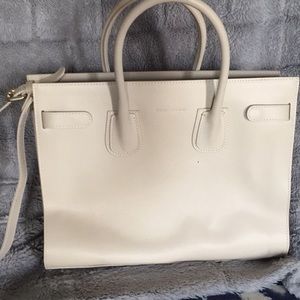 CUIR ROSE AUTH ITALIAN LEATHER PURSE-hand made